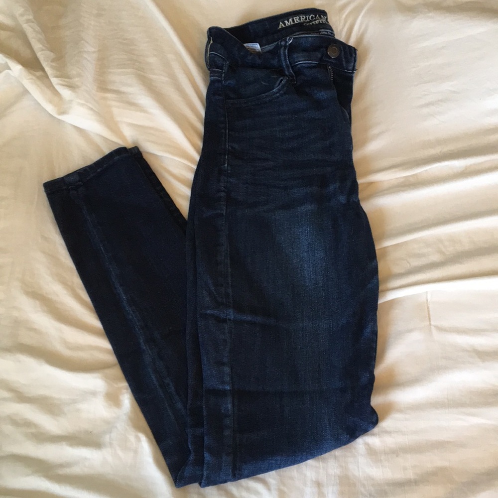 AE high-rise Dark Wash Jeggings